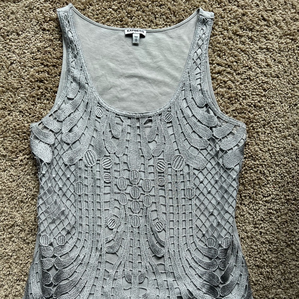 Express tank with embroidered front